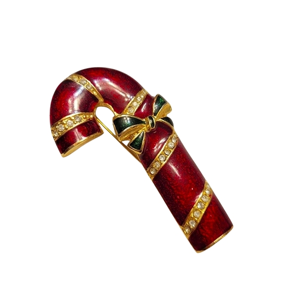 Jewelry - Vintage Candy Cane Brooch
